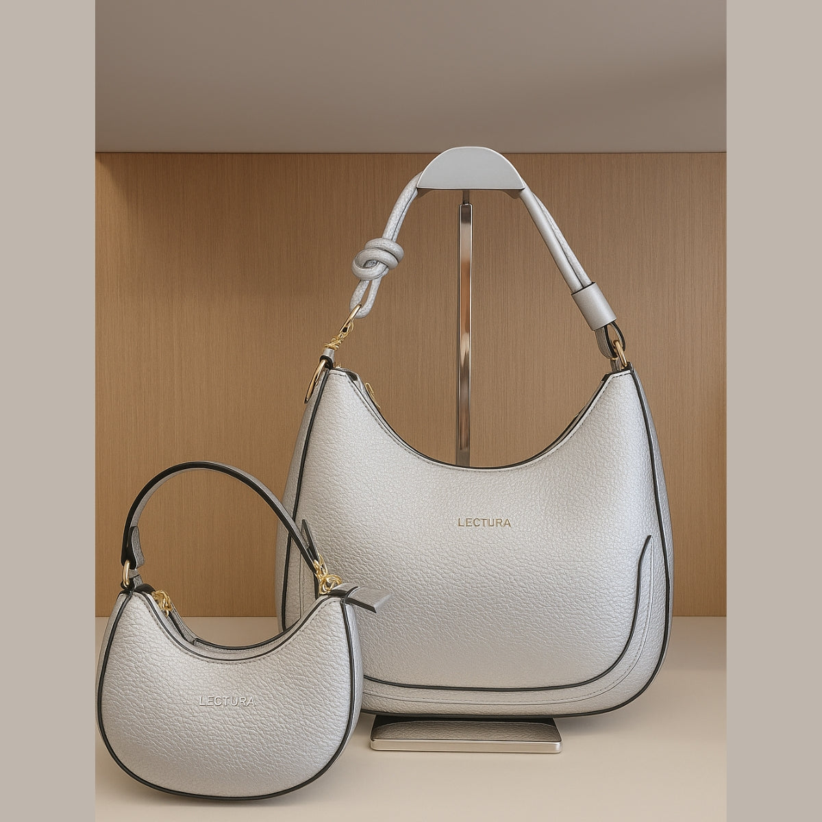 Kit Bolsa Feminina Baguete e Mini Bag Versátil Estilosa