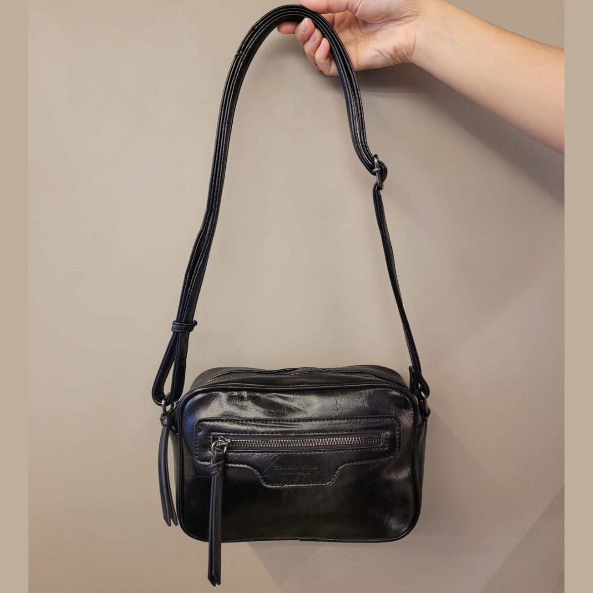 Bolsa Feminina Transversal c/ Alça Regulável e Bolso Frontal