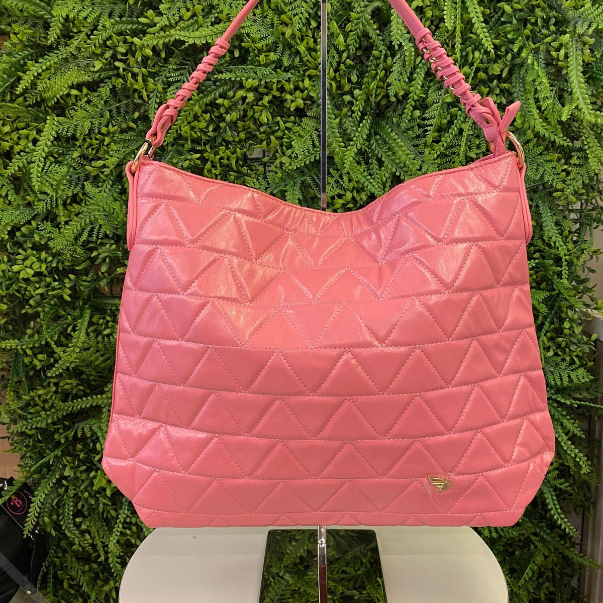 Bolsa Feminina Transversal Acetinada Grande