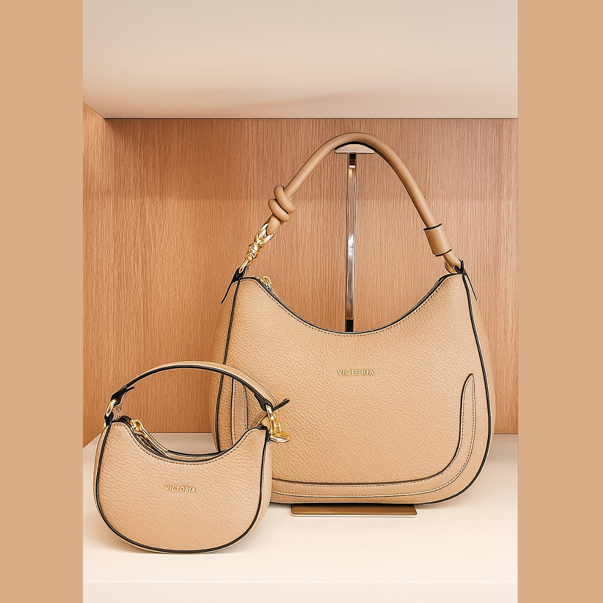 Kit Bolsa Feminina Baguete e Mini Bag Versátil Estilosa