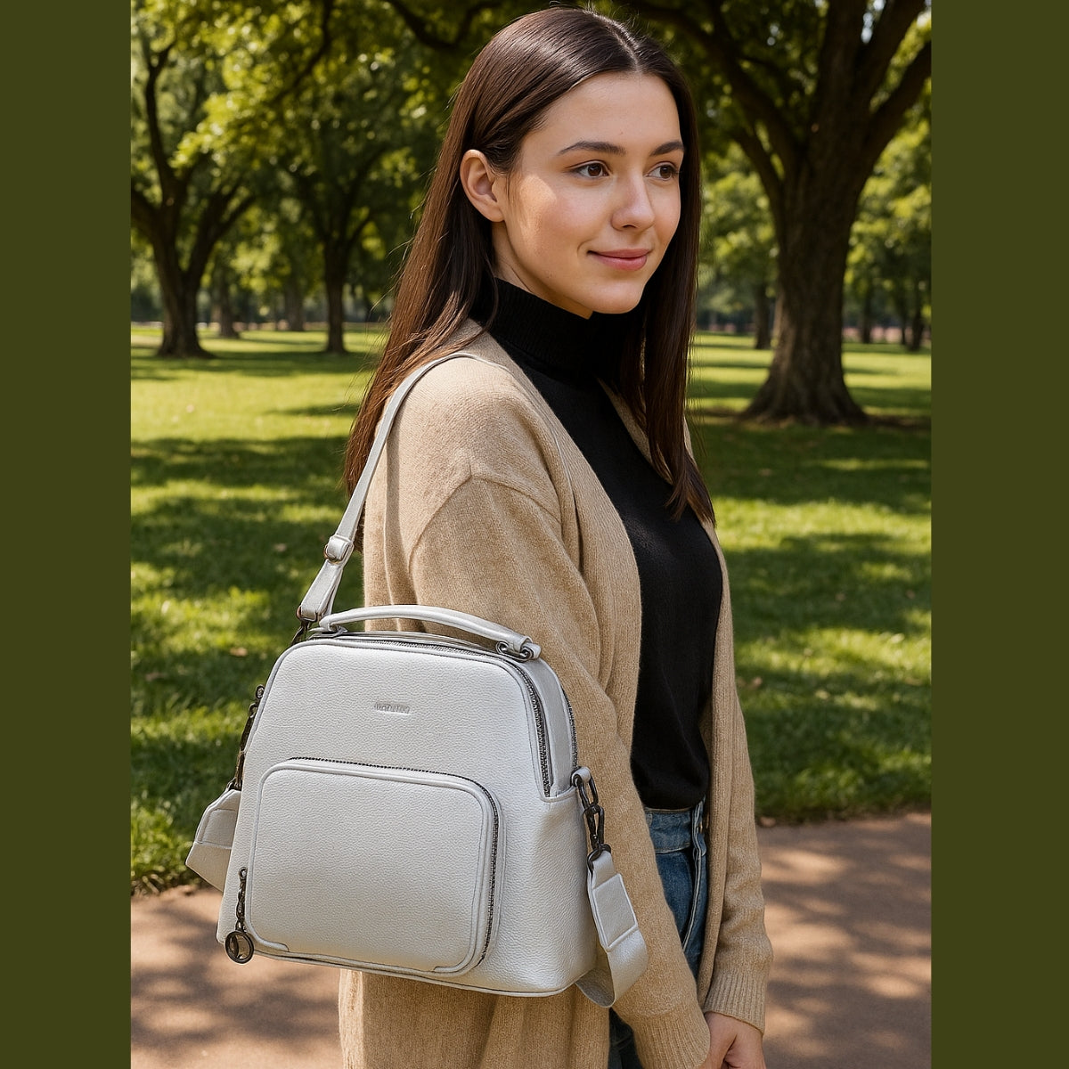 Mochila Bolsa Feminina 2 em 1 Versátil Estilo