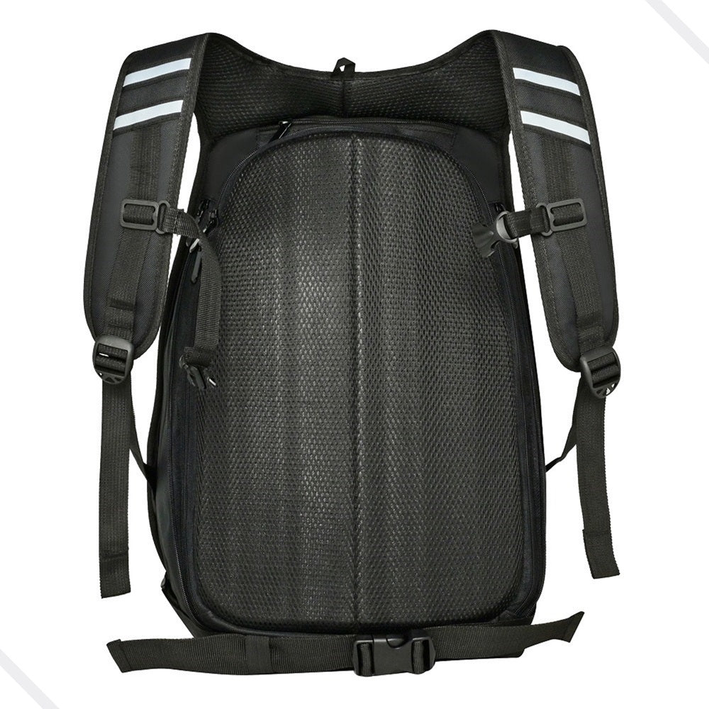 Mochila Porta Capacete Moto Impermeável AntiFurto Reflexivo Verde