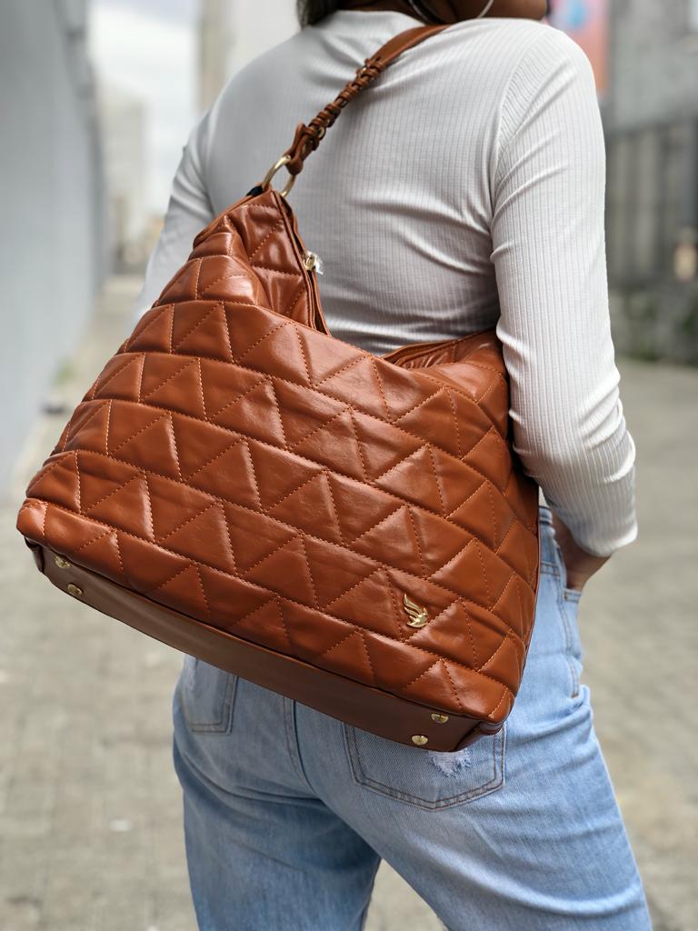 Bolsa Feminina Transversal Acetinada Grande