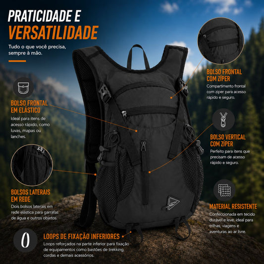 Mochila hidratação 10L running trail bike unissex esportiva