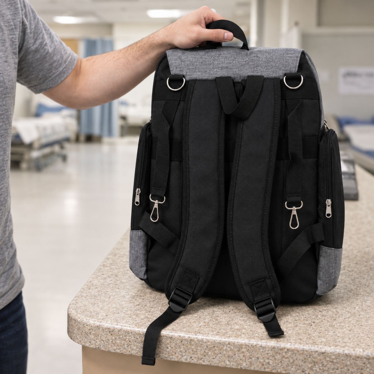 Mochila Bolsa Maternidade Multifunção Gestante Mamadeira Bebê Térmica