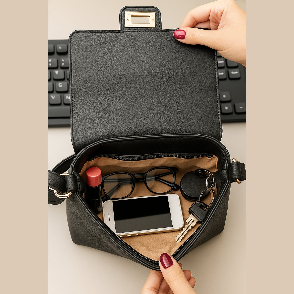 Bolsa Feminina Tiracolo Versátil Sofisticada Golden Fênix