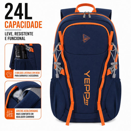 Mochila 24L Leve Resistente Academia Trilha Viagem com Apito