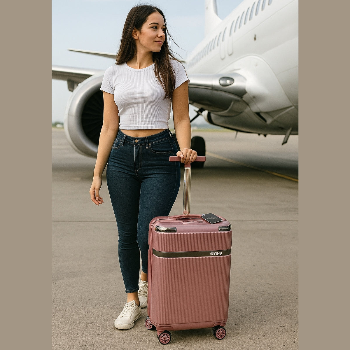 Mala de Bordo viagem Boomerang com Cadeado  e senha