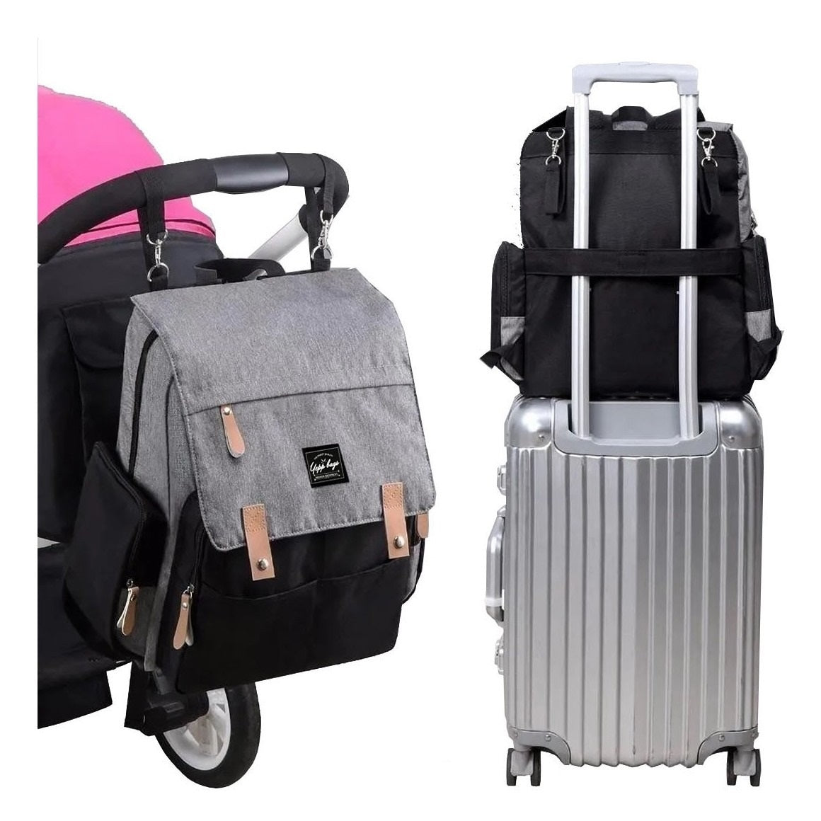 Mochila Bolsa Maternidade Multifunção Gestante Mamadeira Bebê Térmica