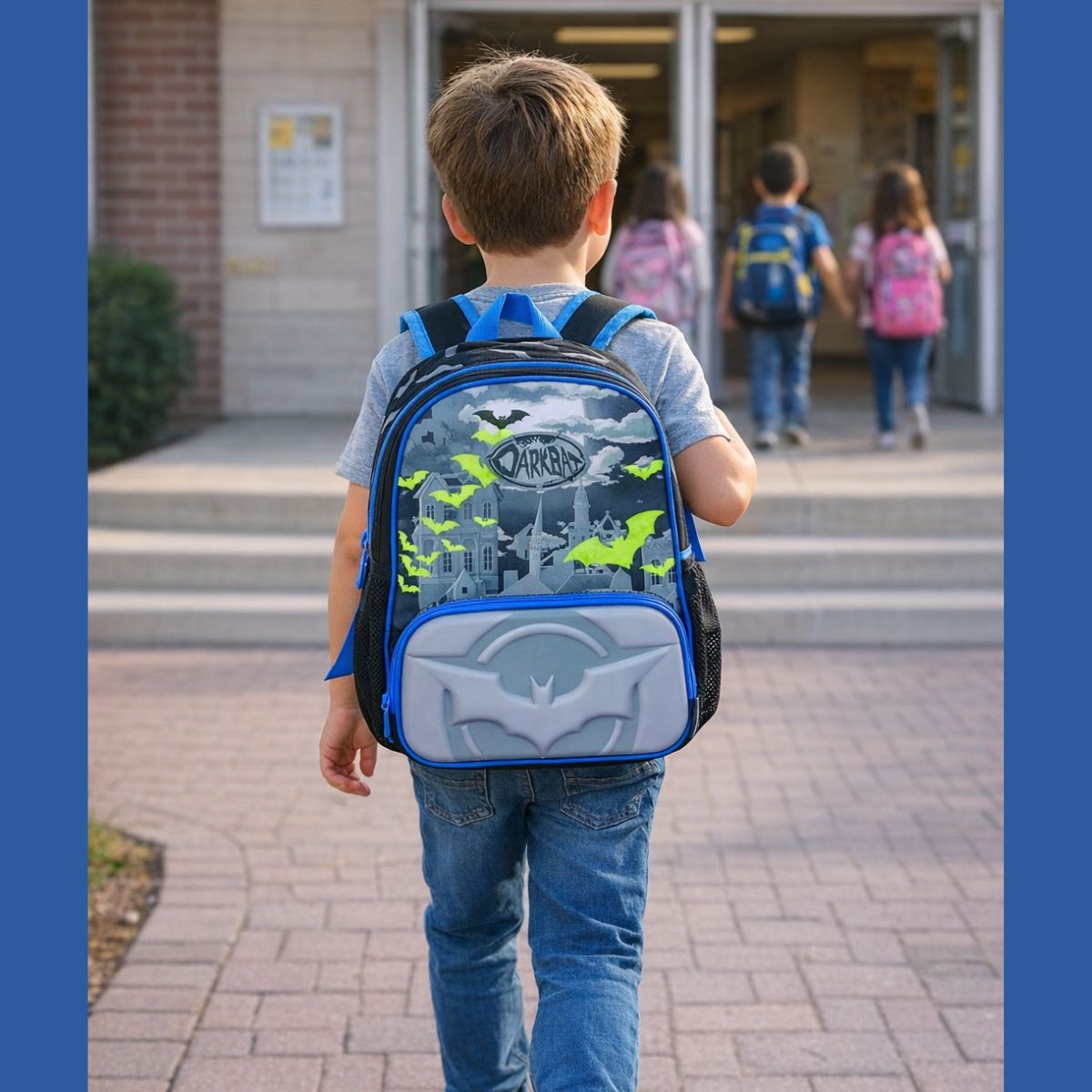 Mochila Bolsa Infantil Menino Costas Darkbat