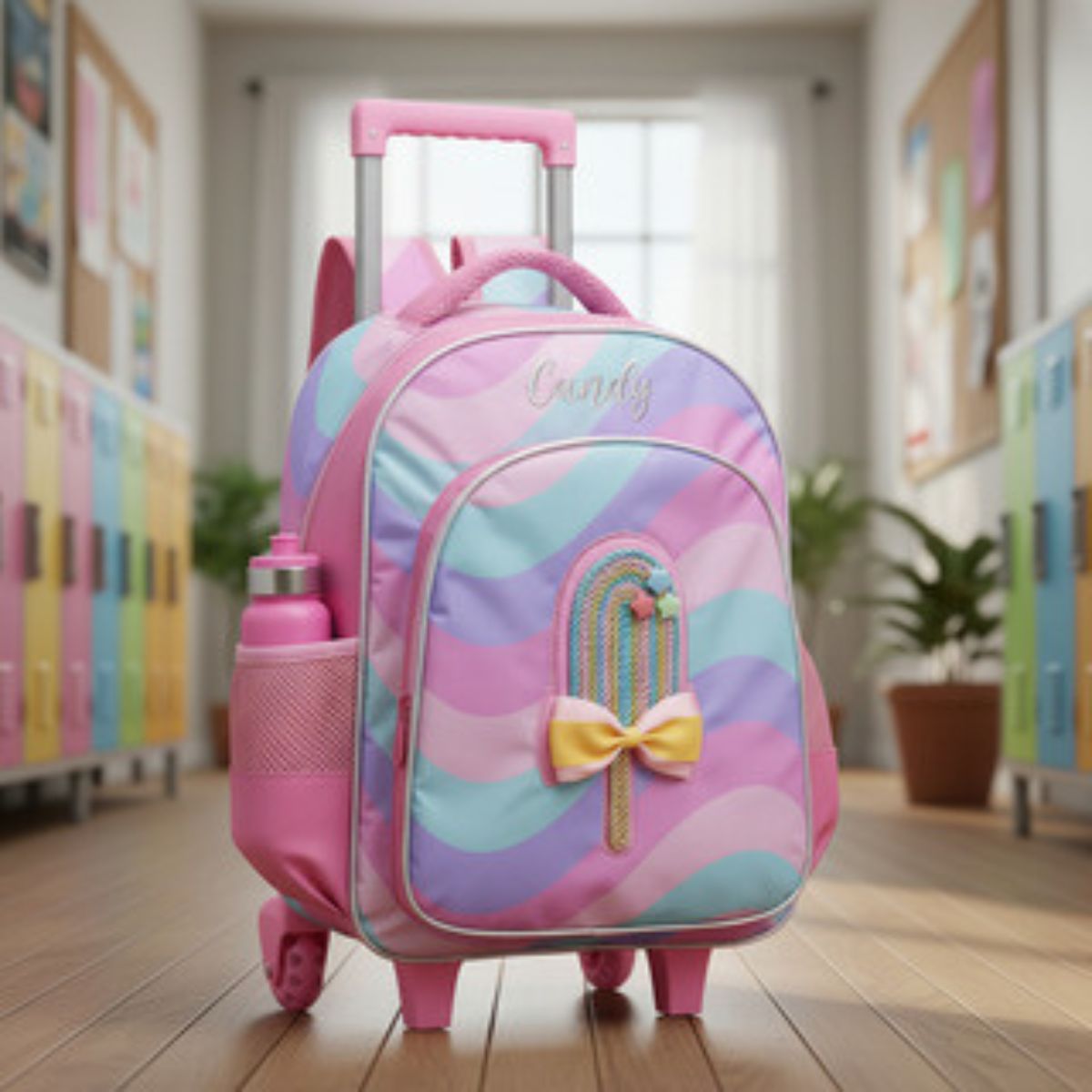 Kit Mochila Infantil Candy Sorvete Menina Estojo Lancheira Térmica