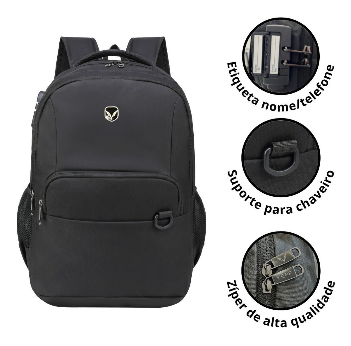 Mochila Notebook Executiva 16.5/POL AntiFurto com Senha