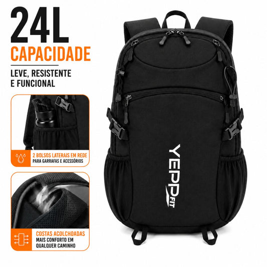 Mochila Esportiva 24L Poliéster Academia Camping Reforçada