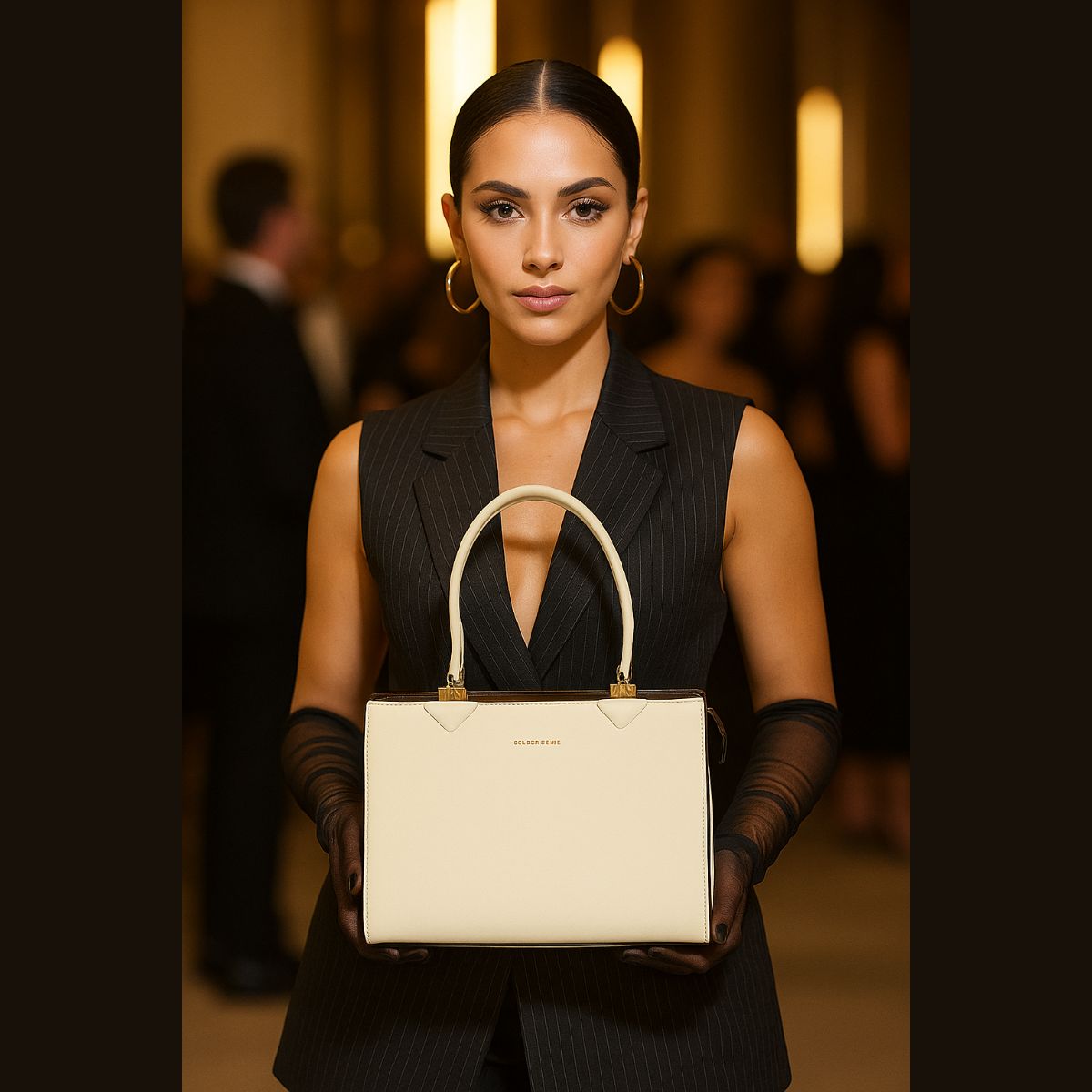 Bolsa Golden Fenix Luxo Feminina com 2 Divisórias Zíper