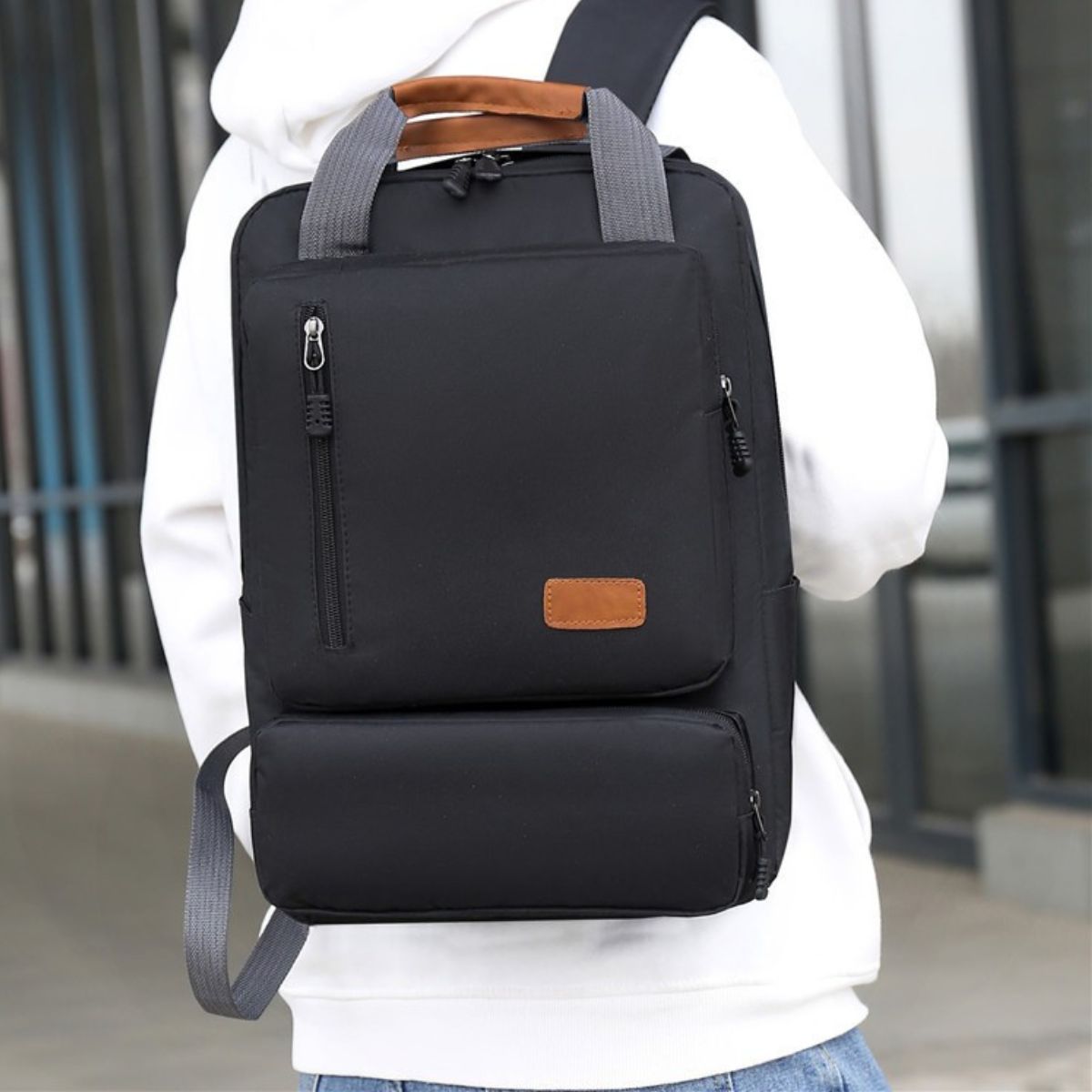 Kit 3 Itens Mochila Versátil Notebook ou Escritório Escolar até 15,6 Polegadas
