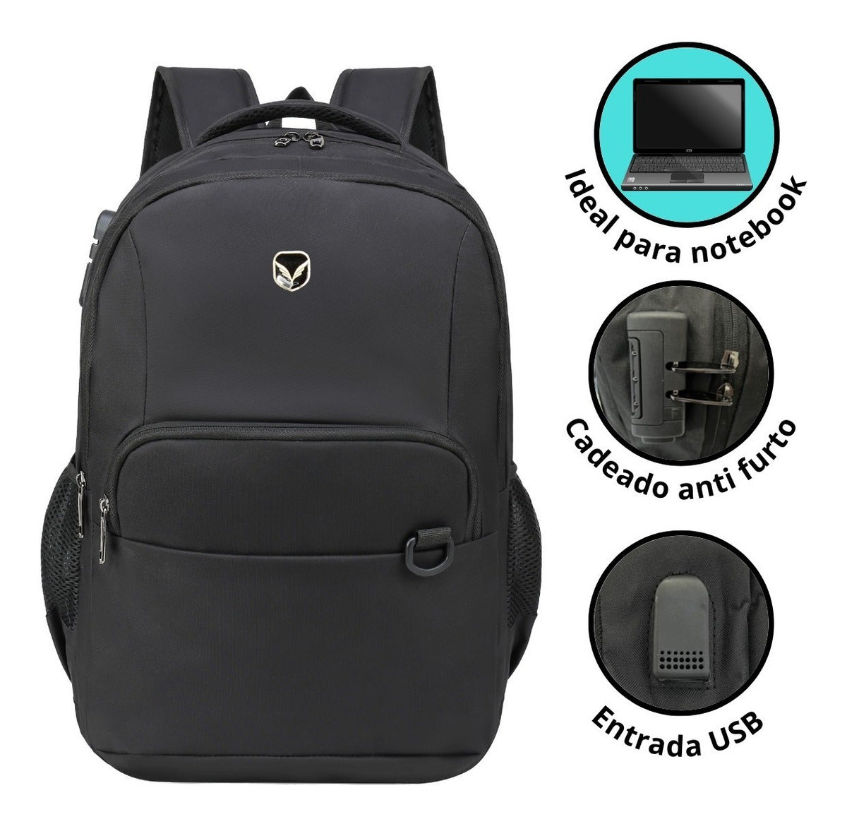Mochila Notebook Executiva 16.5/POL AntiFurto com Senha