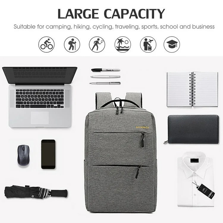 Kit 3 Itens Mochila Versátil Notebook ou Escritório Escolar até 15,6 Polegadas