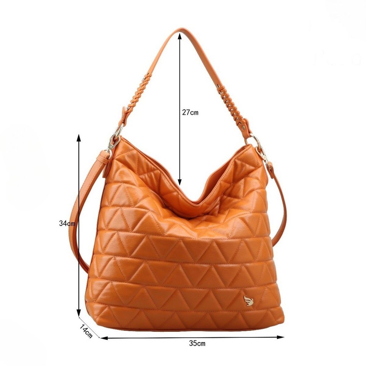 Bolsa Feminina Transversal Acetinada Grande