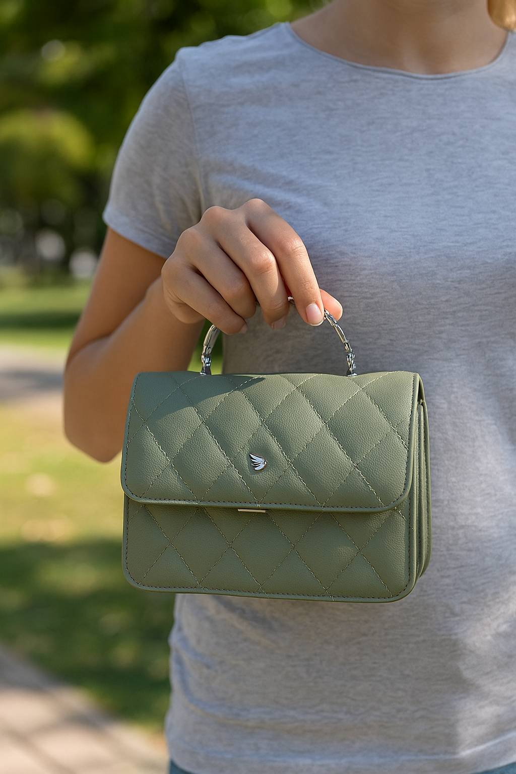 Bolsa de Mão Feminina Sofisticada Elegante Golden Fênix