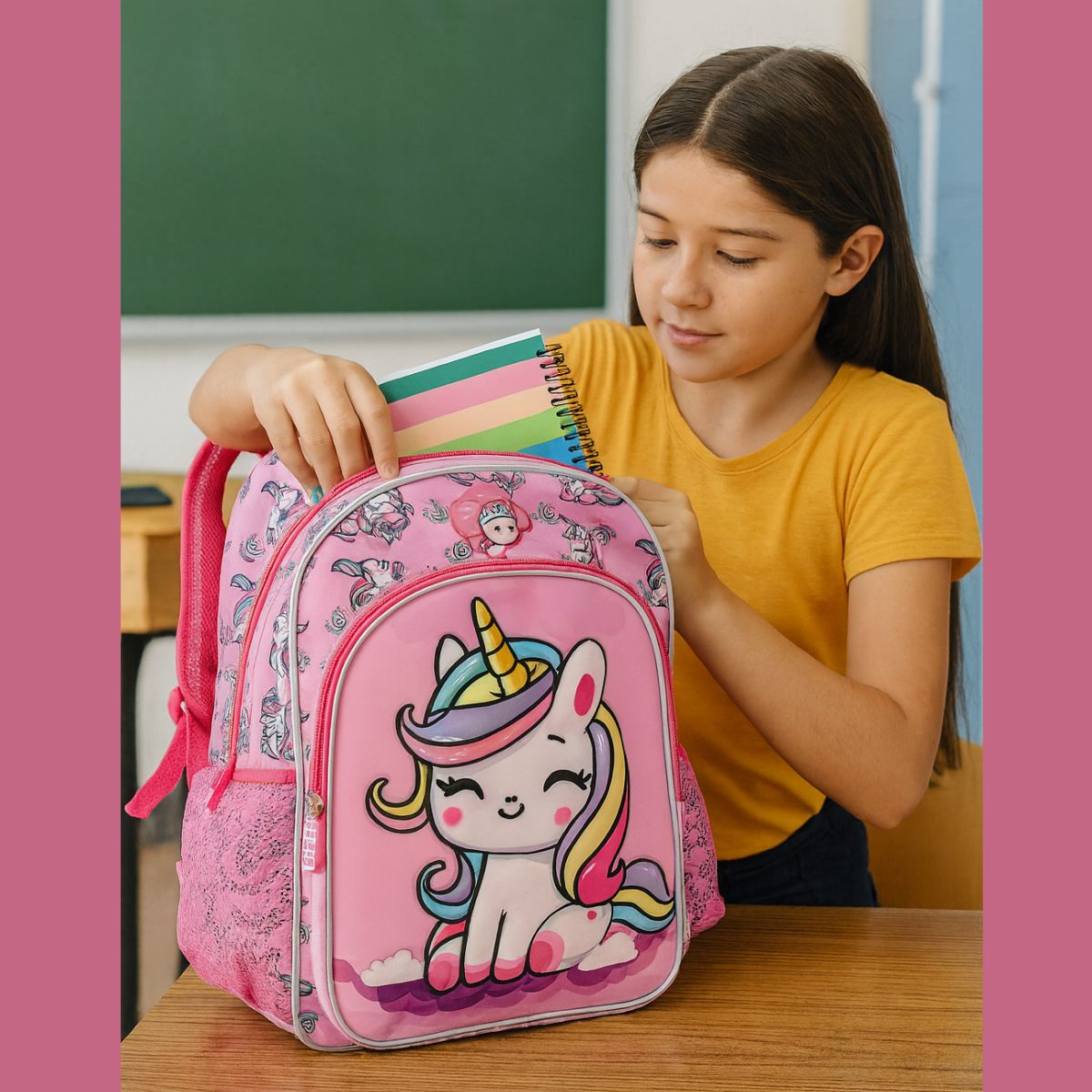 Mochila Escolar Passeio Infantil Unicórnio 16” Costa Meninas