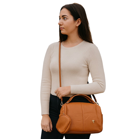 Bolsa Feminina com Alça Transversal e Bolsinha Removível