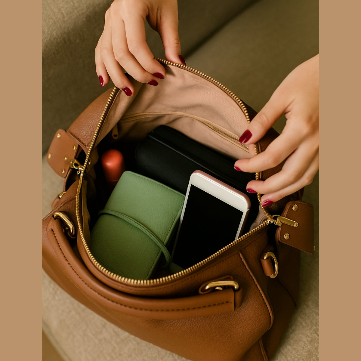 Bolsa Feminina Baú Elegante Golden Fênix