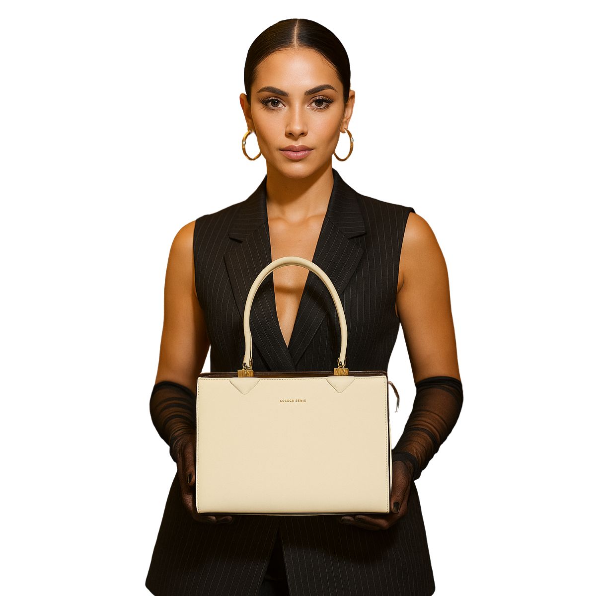 Bolsa Golden Fenix Luxo Feminina com 2 Divisórias Zíper