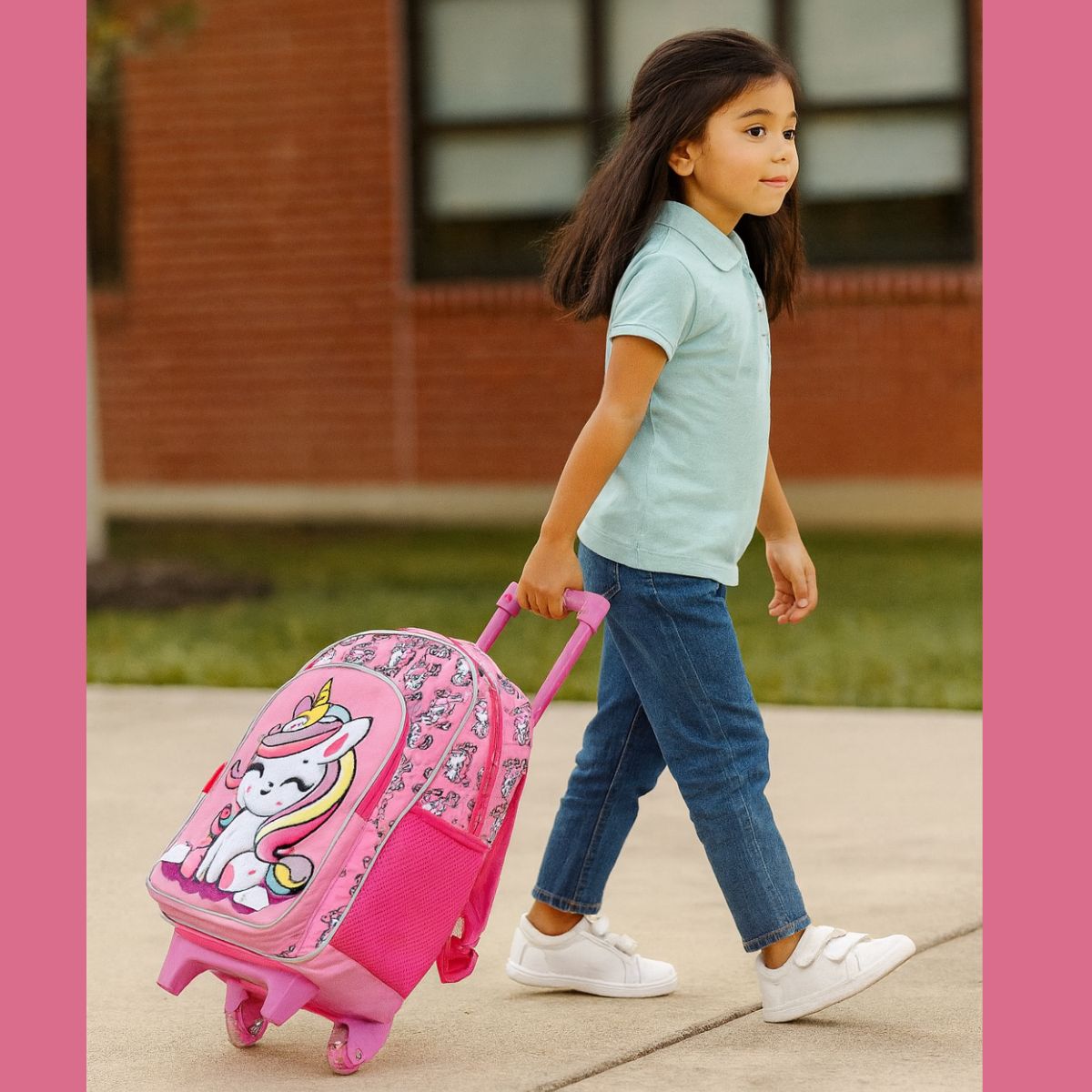 Kit Mochila Escolar Creche Unicórnio Estojo Lancheira Térmica