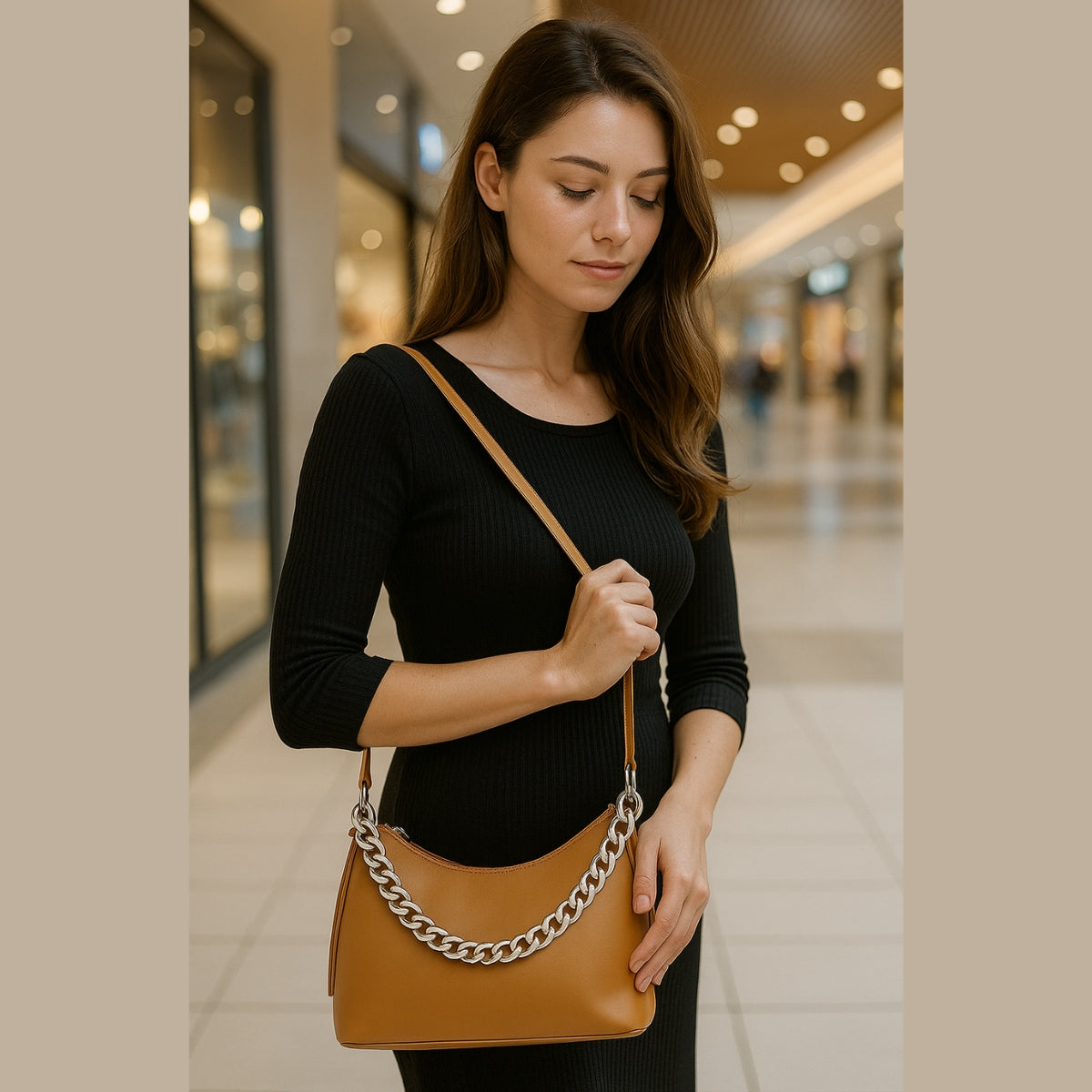 Bolsa Baguete Corrente