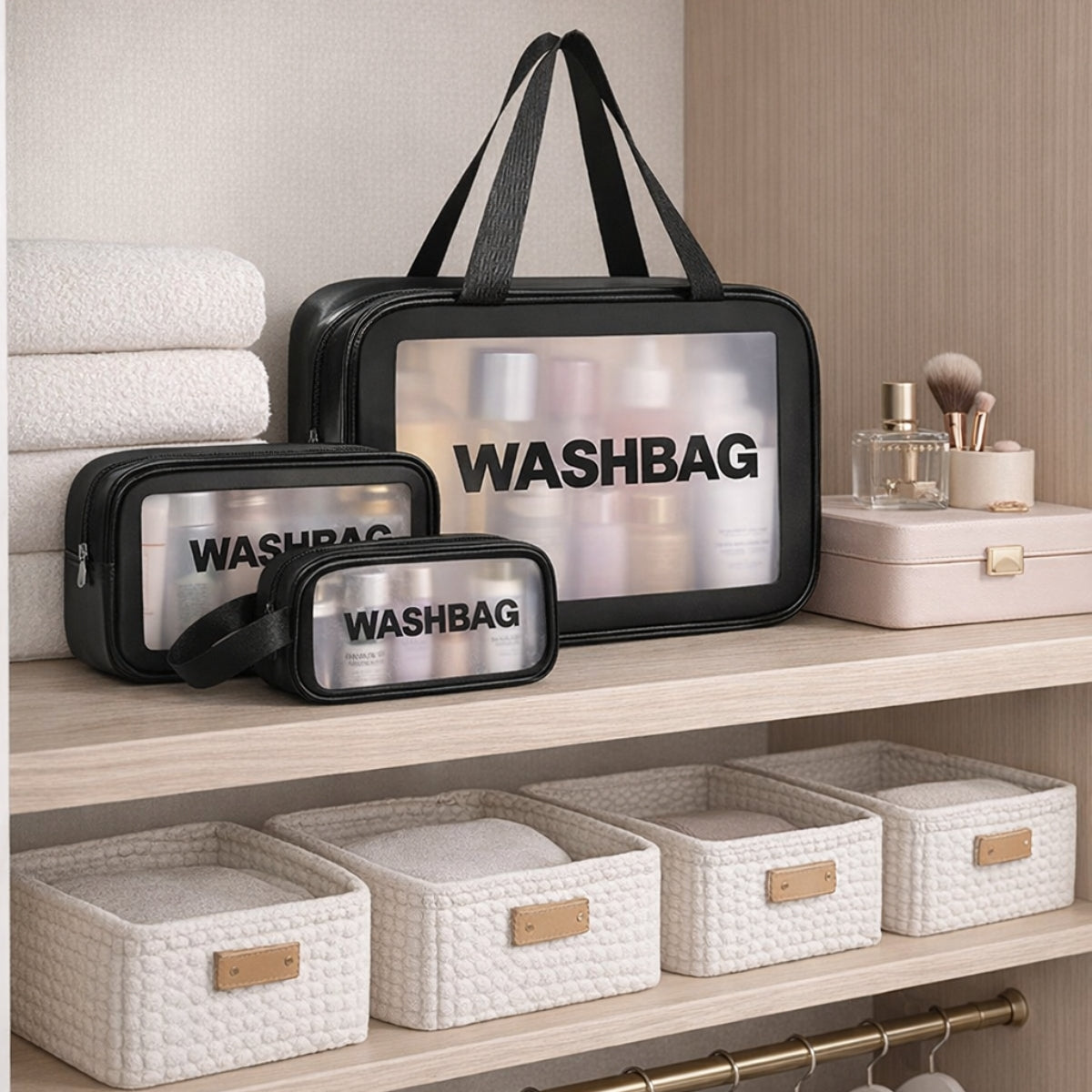 Kit 3x Necessaires Bolsa Viagem Mala Organizador De Objetos