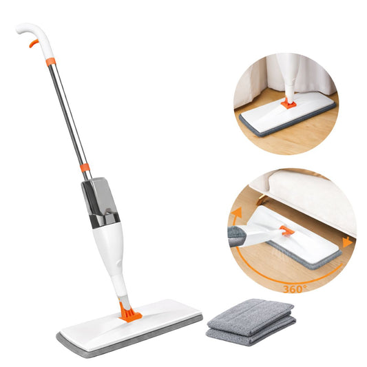 Mop Spray Reservatório com Borrifador 360 ° 2 Refis Limpeza Casa