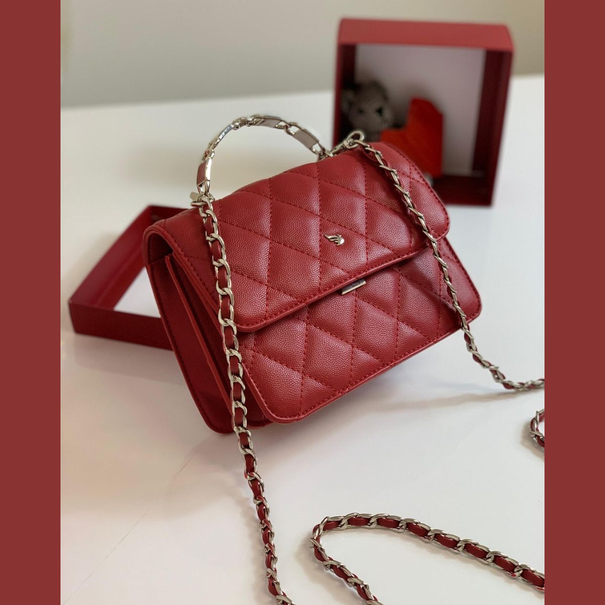 Bolsa de Mão Feminina Sofisticada Elegante Golden Fênix