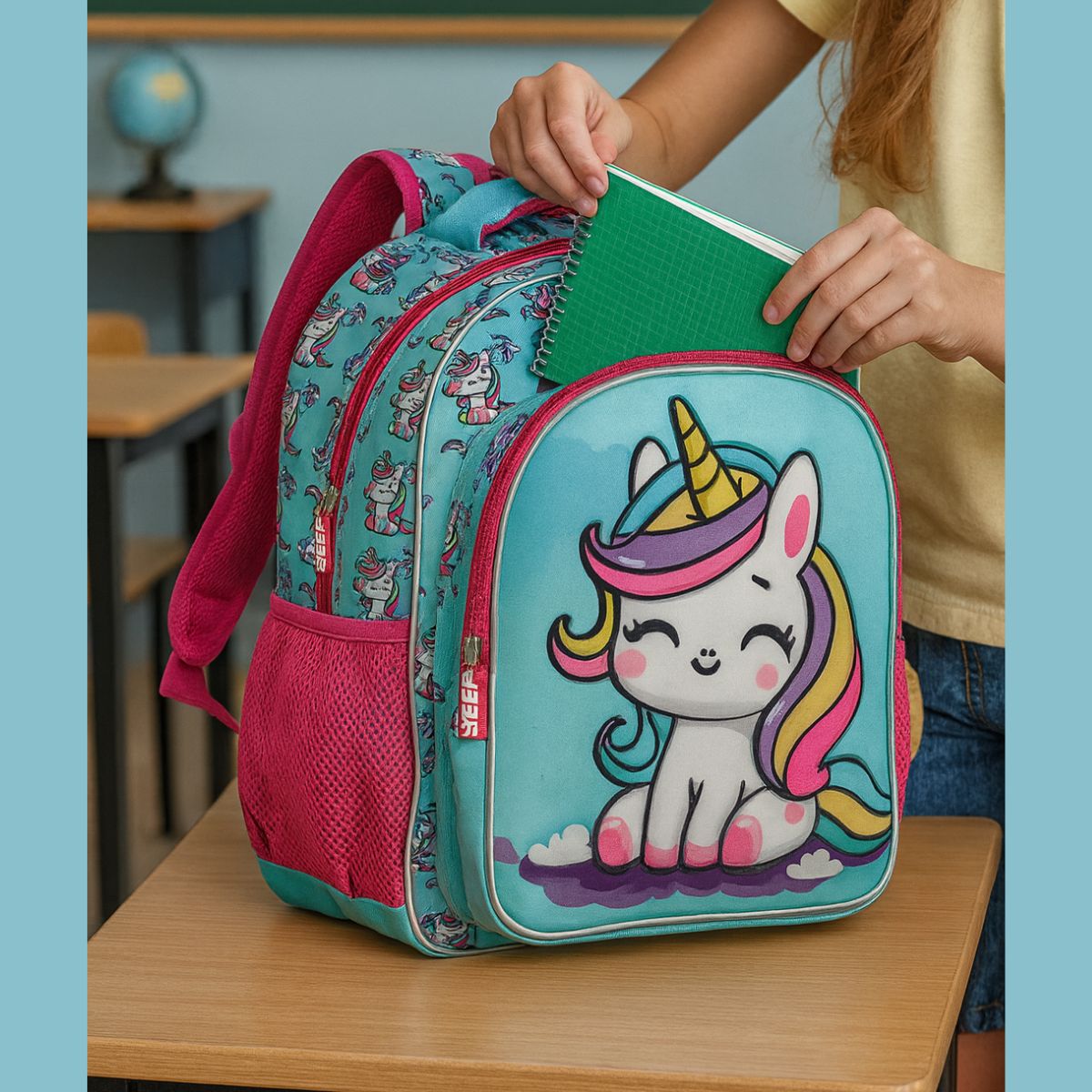 Mochila Escolar Passeio Infantil Unicórnio 16” Costa Meninas