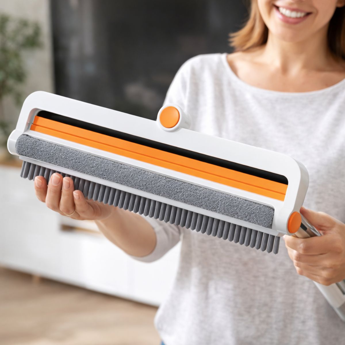 Mop Multifuncional 4 Em 1 Rodo Esfregão Limpa Piso Tira Pelo