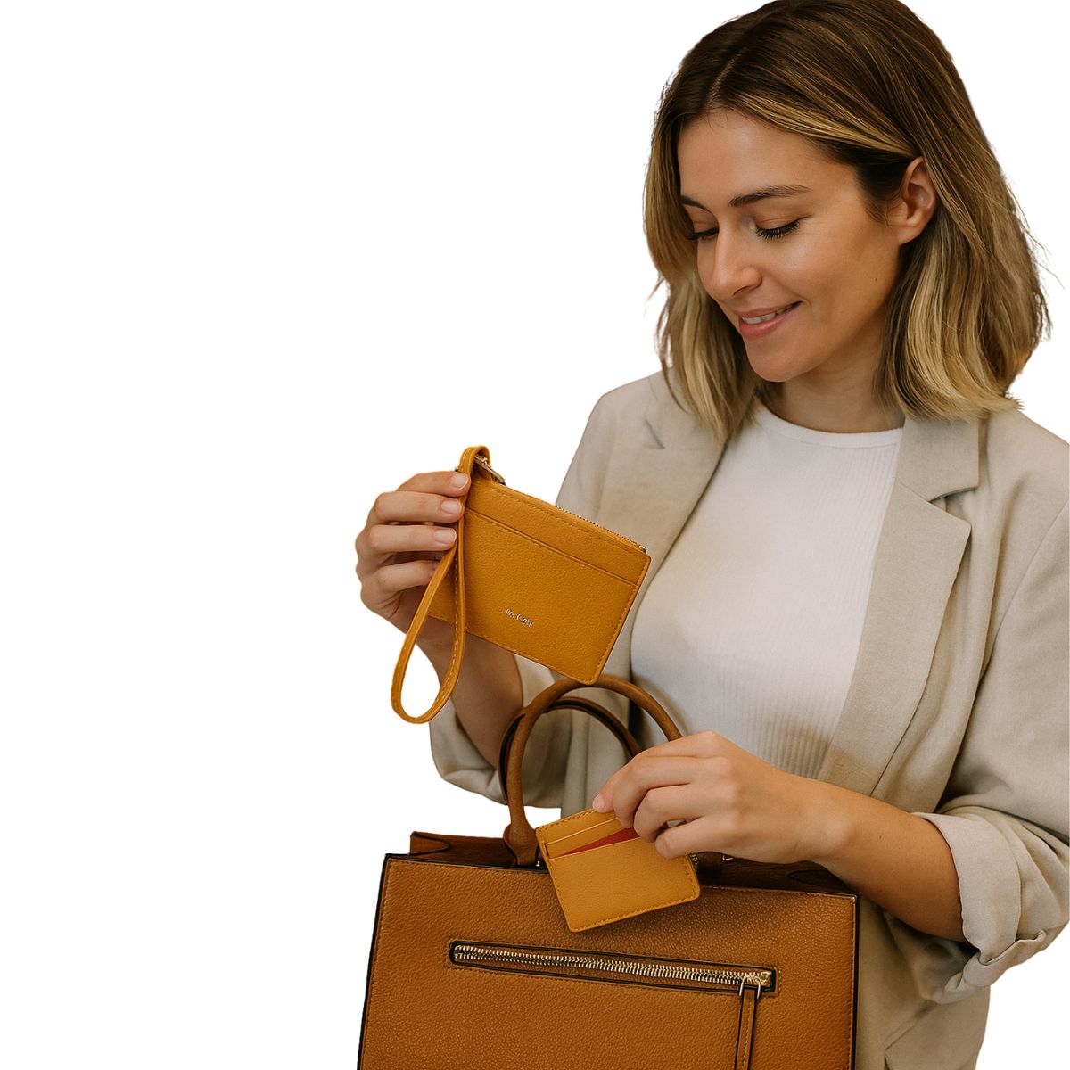 Porta Cartões Bolso P/ Moedas Compacto Funcional