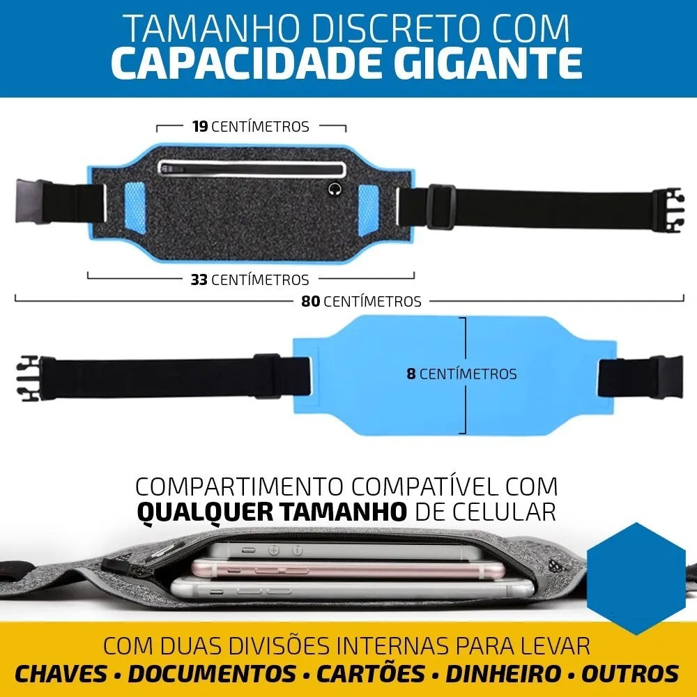 Pochete Corrida porta Celular objetos Exercícios Academia Impermeável Slim