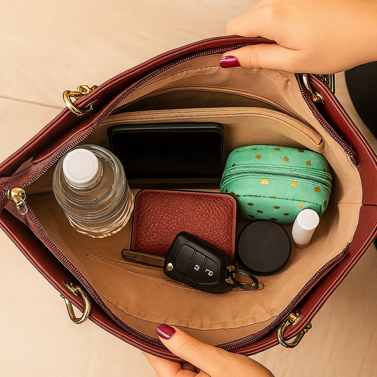 Bolsa Feminina Sofisticada Elegante Golden Fênix