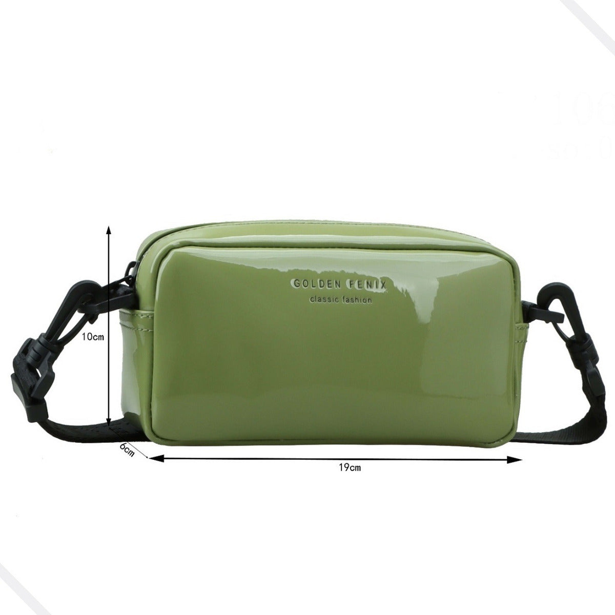 Bolsa Feminina Transversal Verniz Estilosa Impermeável