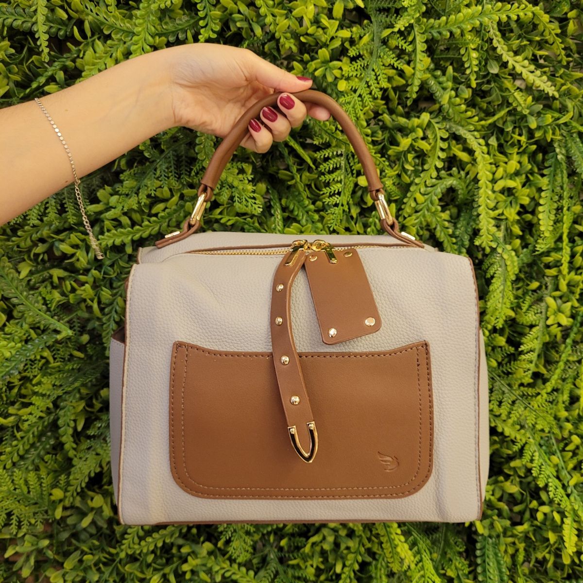 Bolsa Feminina Baú Elegante Golden Fênix