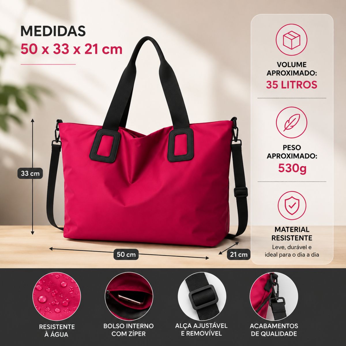 Bolsa Mala Feminina Academia Esportiva Viagem Porta Roupas