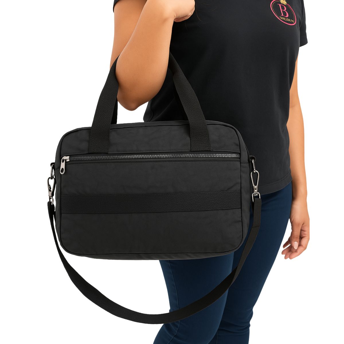 Bolsa Transversal Feminina Notebook Trabalho Universitária