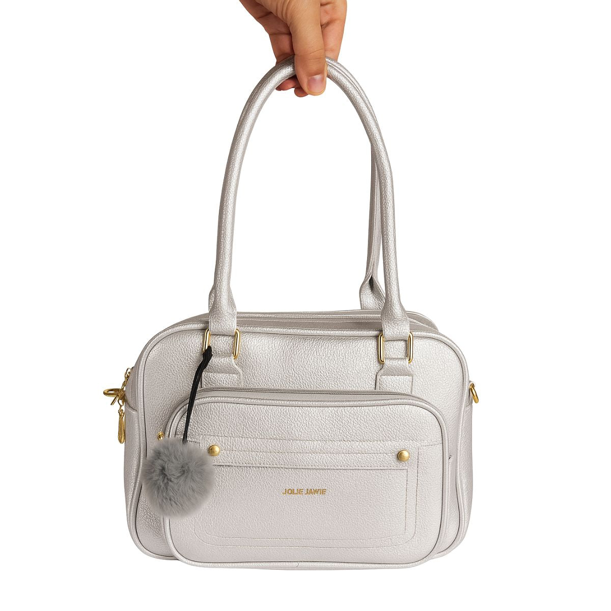 Bolsa Estruturada Glam com Pompom – Bolseira Lux