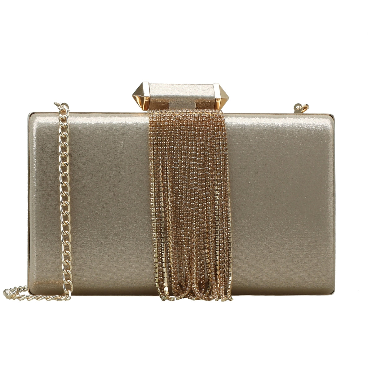 Bolsa Feminina Festa Brilho e Correntes Golden Fênix