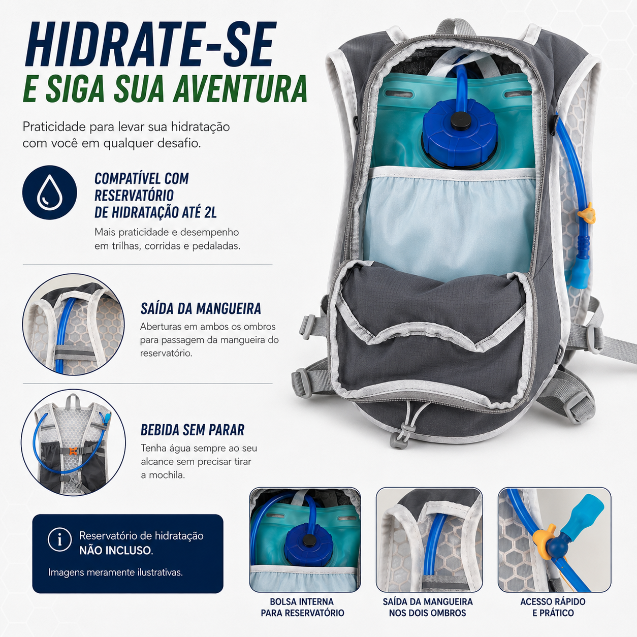 Mochila Hidratação 4L Running Trail Bike Unissex Esportiva