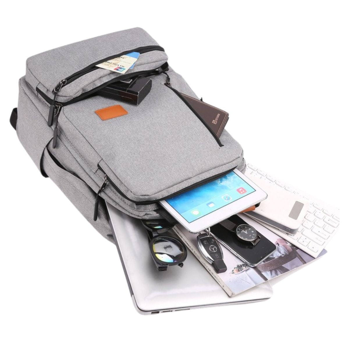 Kit 3 Itens Mochila Versátil Notebook ou Escritório Escolar até 15,6 Polegadas