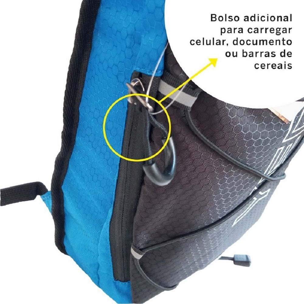 Mochila Hidratação Refil 2L Bolsa D'água para Ciclismo Corrida Camping