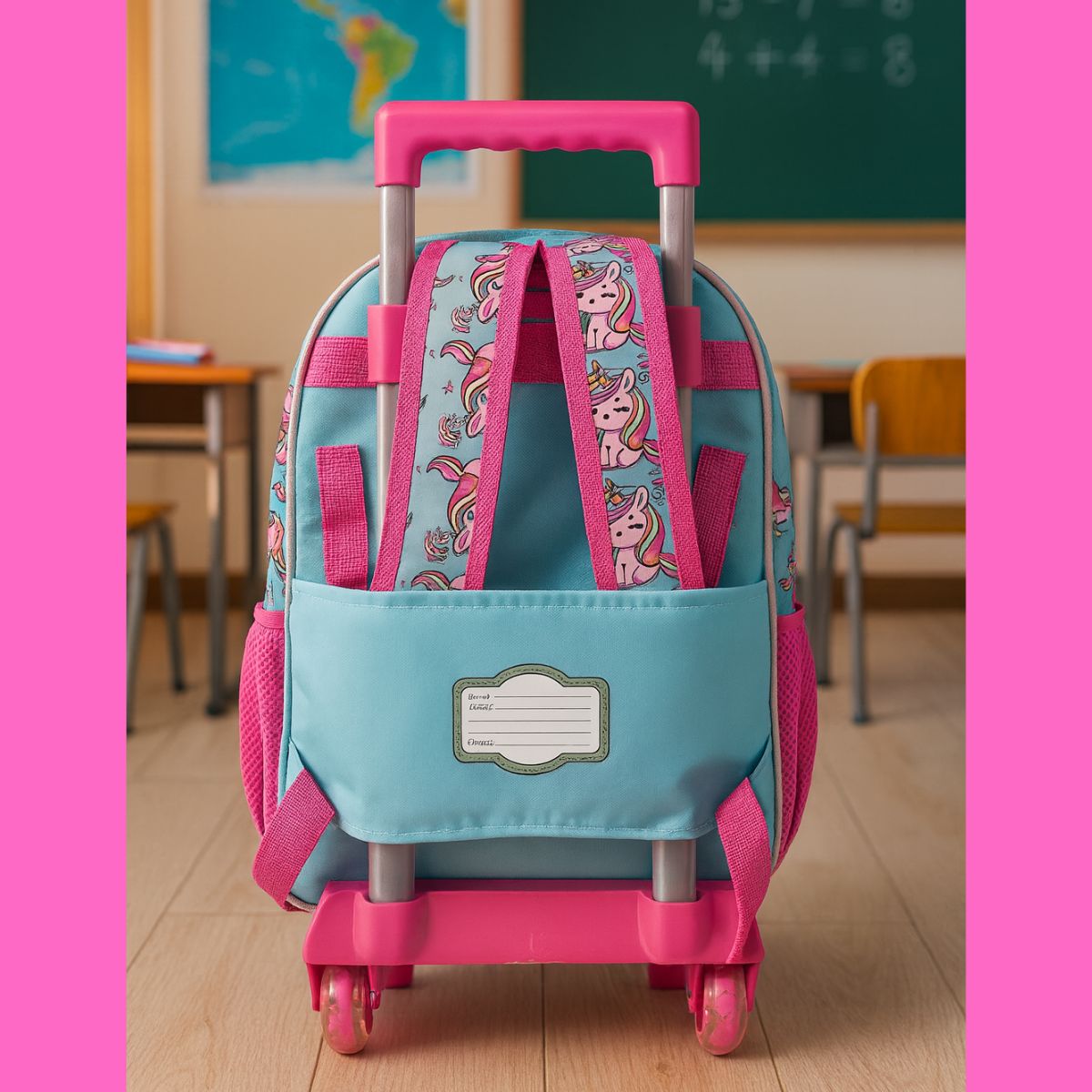 Kit Mochila Escolar Creche Unicórnio Estojo Lancheira Térmica