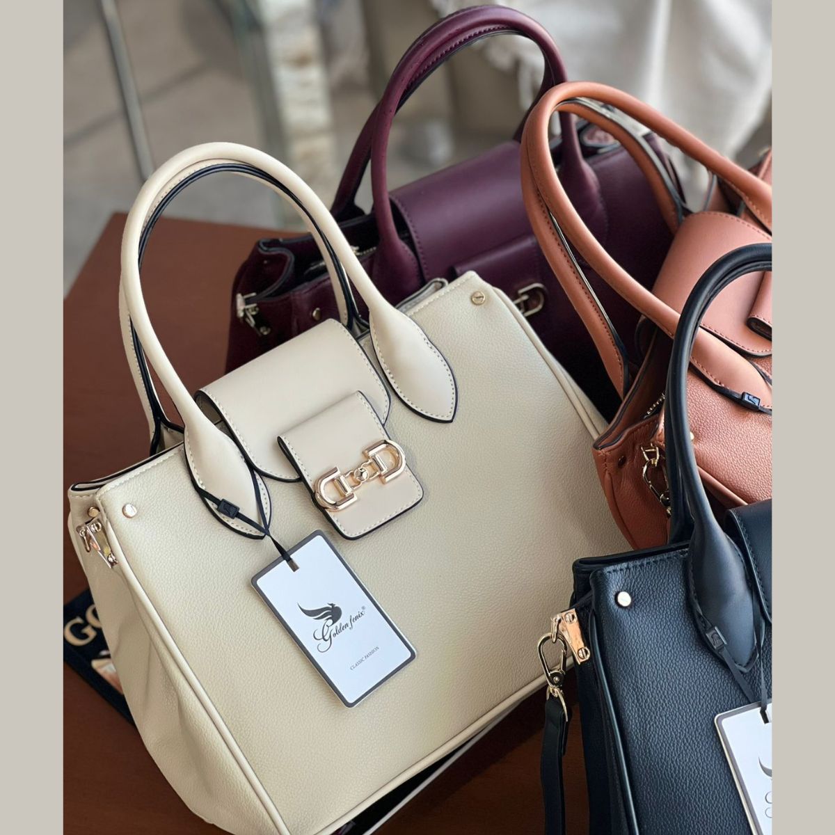 Bolsa Feminina Sofisticada Elegante Golden Fênix