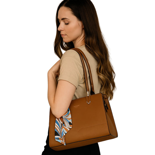 Bolsa Feminina de Ombro com Lencinho Elegante