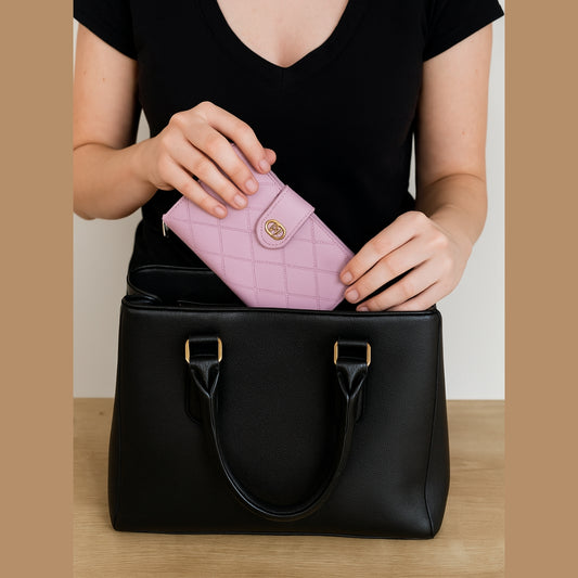 Carteira Feminina Média Compacta Sofisticada